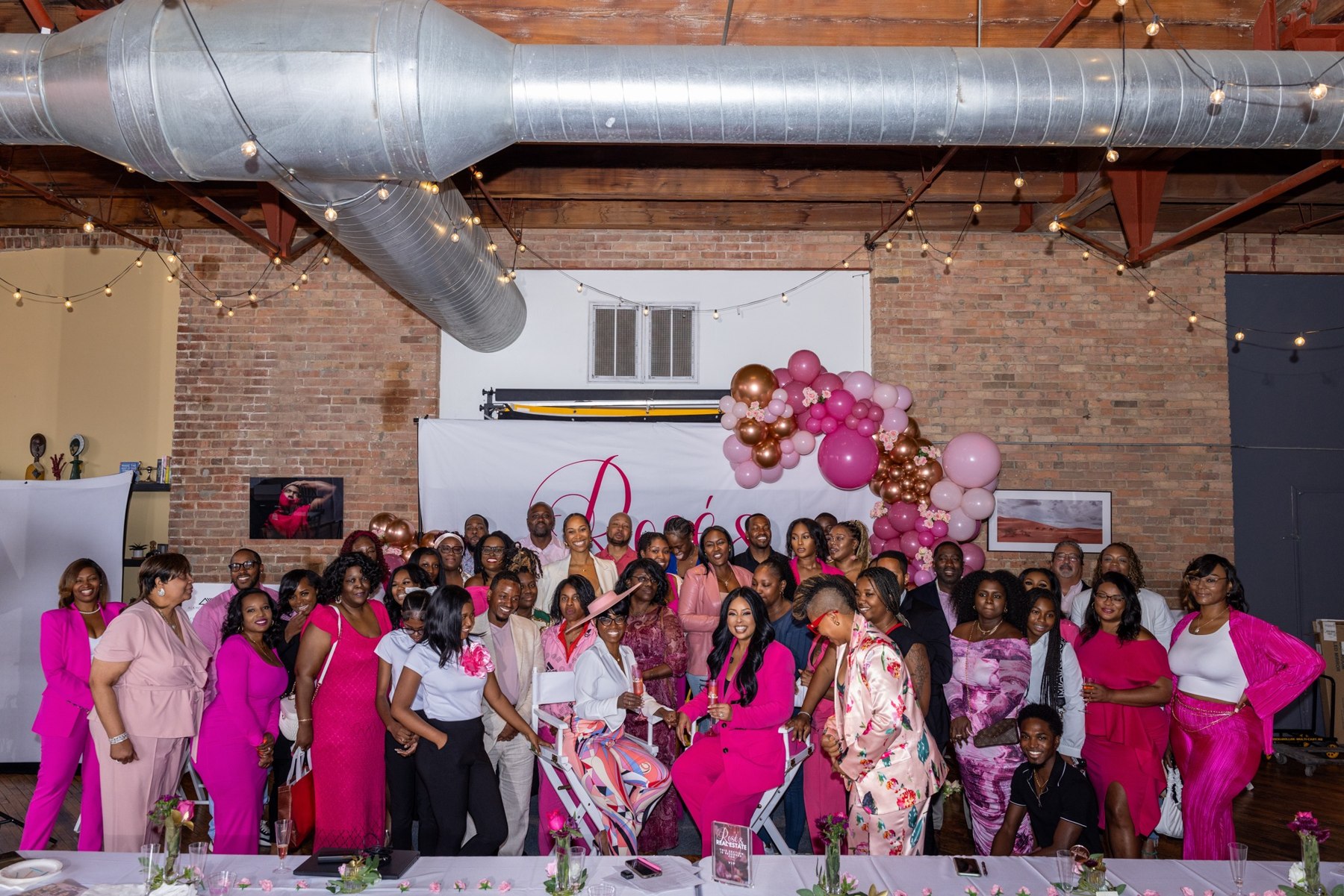 Group gathered at the Rosé & Real Estate Chicago event